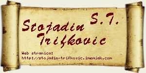Stojadin Trifković vizit kartica